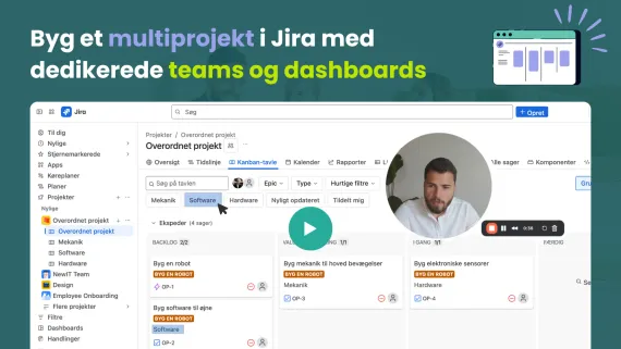 Byg et multiprojekt i Jira med dedikerede teams og dashboards
