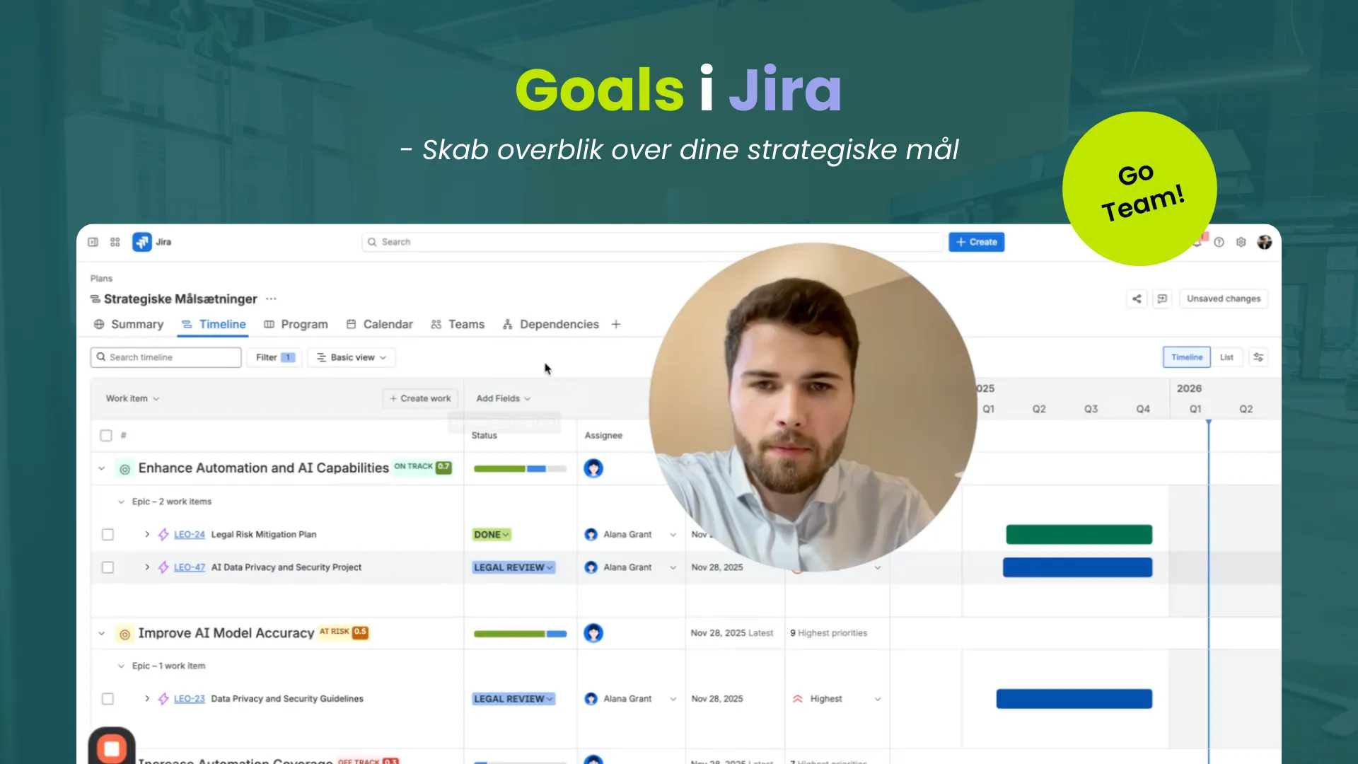 Goals i Jira: Skab overblik over dine strategiske mål