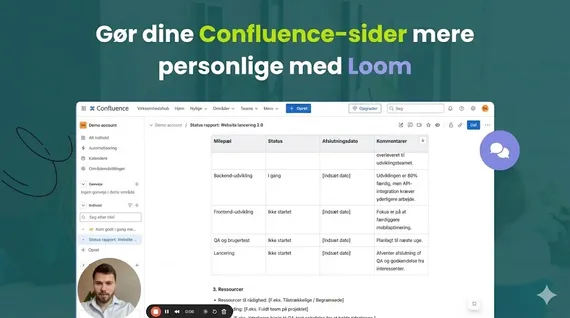 Gør dine Confluence-sider mere personlige med Loom