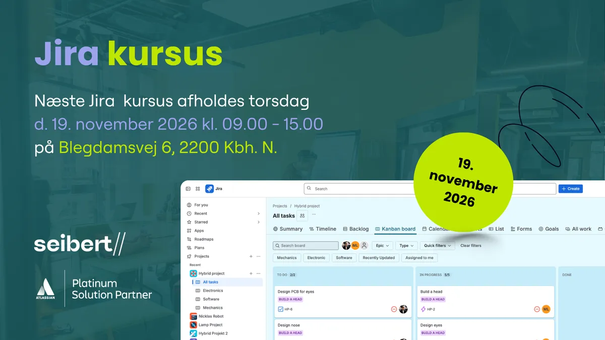 Jira Kursus d. 19. november 2026 i København