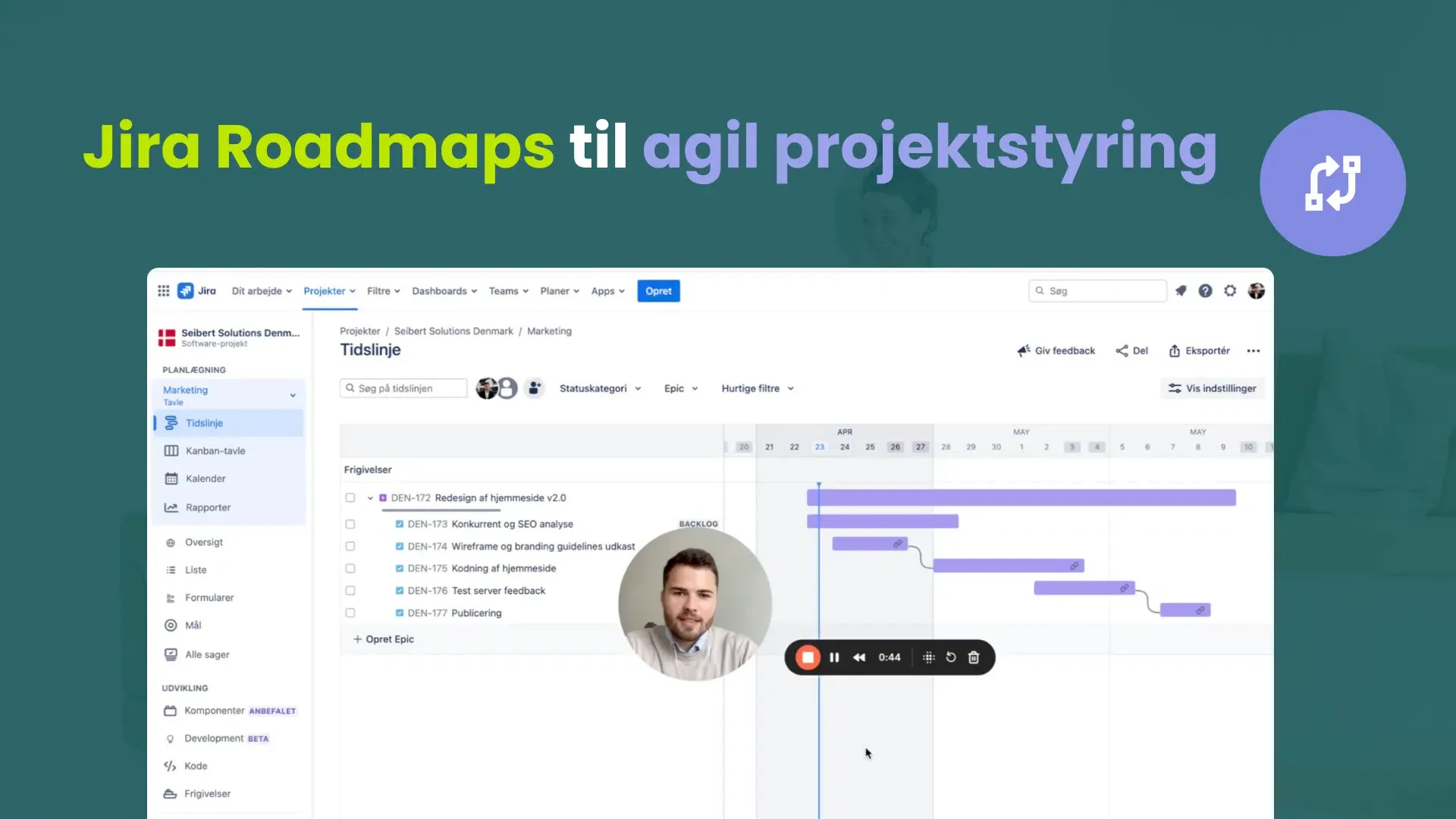 Jira Roadmaps til agil projektstyring