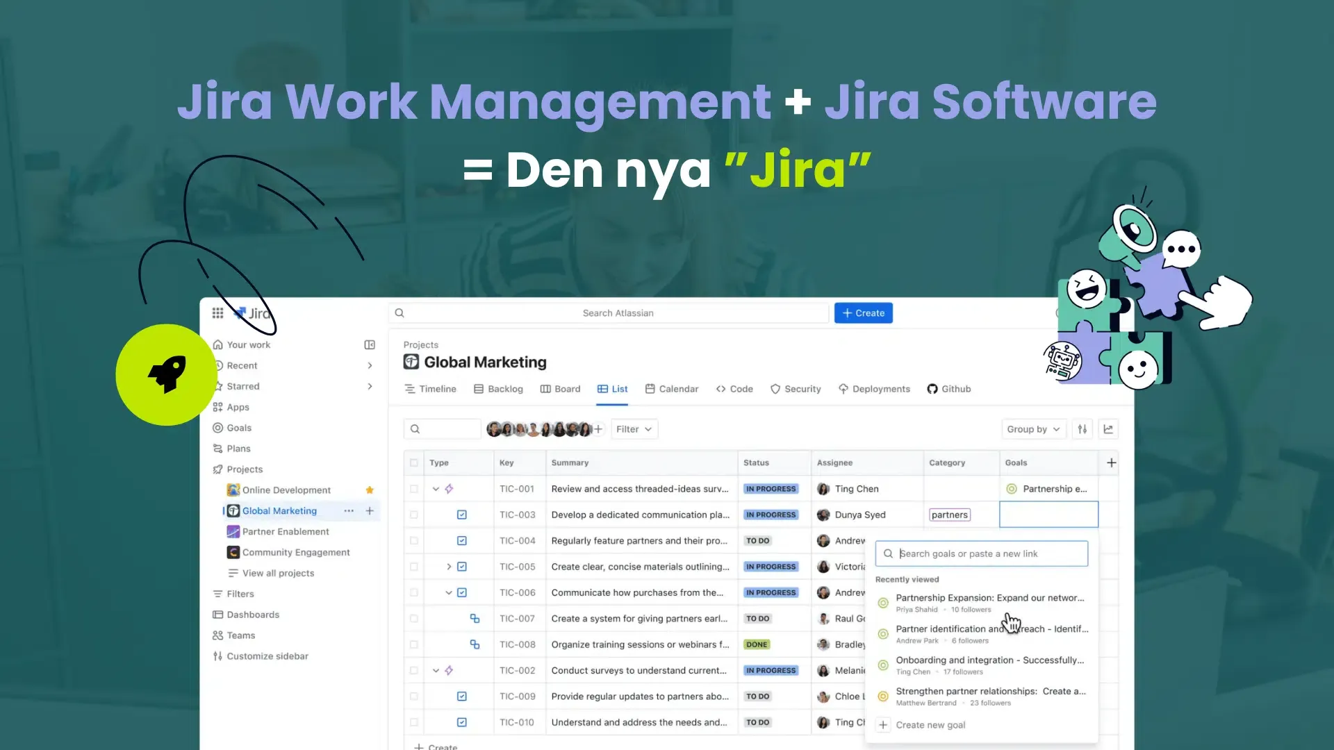 Jira Work Management + Jira Software = Den nye “Jira”