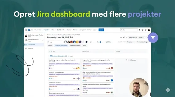 Opret Jira dashboard med flere projekter