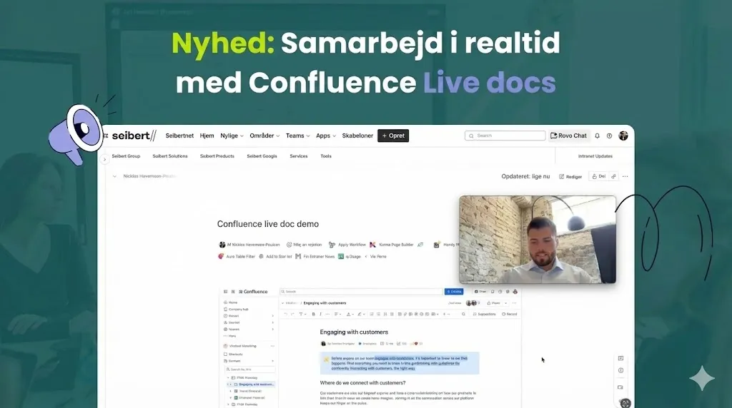 Samarbejd i realtid med Confluence Live Docs