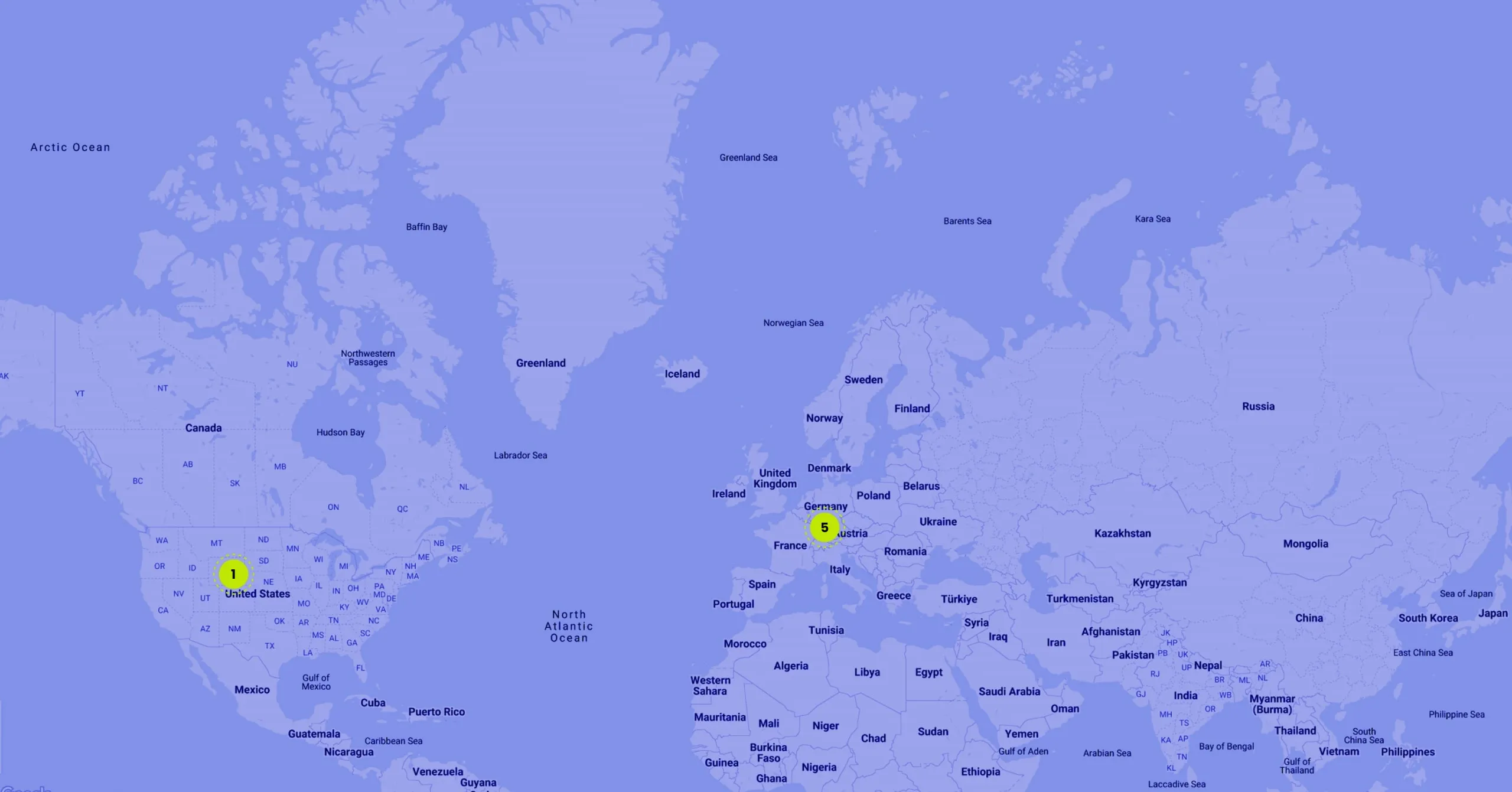 World map showing Seibert Group locations